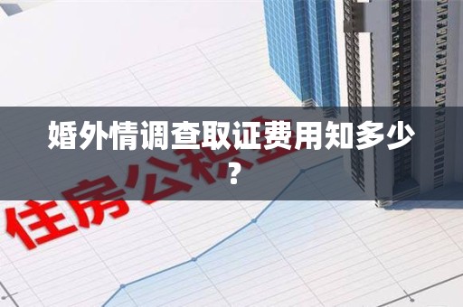 昌江婚外情调查取证费用知多少？