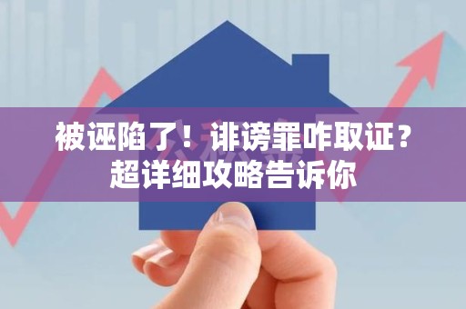 昌江被诬陷了！诽谤罪咋取证？超详细攻略告诉你