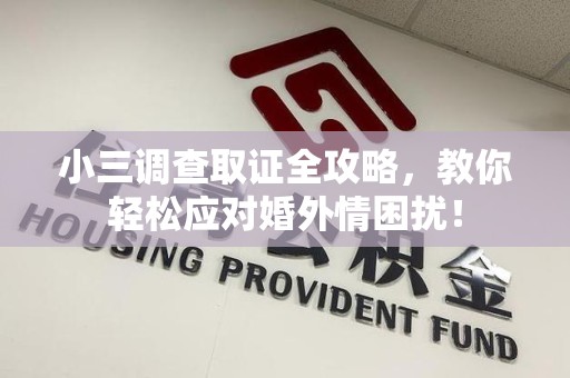 昌江小三调查取证全攻略，教你轻松应对婚外情困扰！